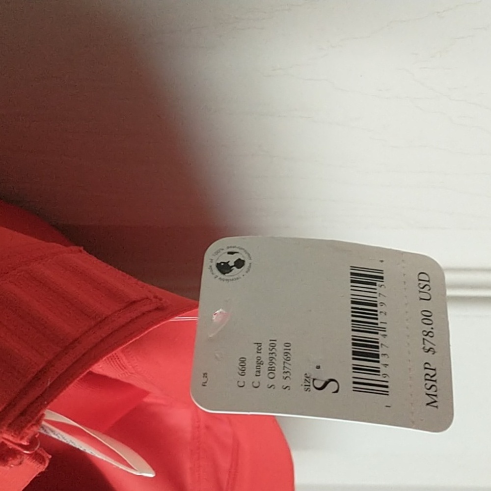 NWT Free People FP Movement Make A Move Bra in Tango Red - Picture 4 of 4